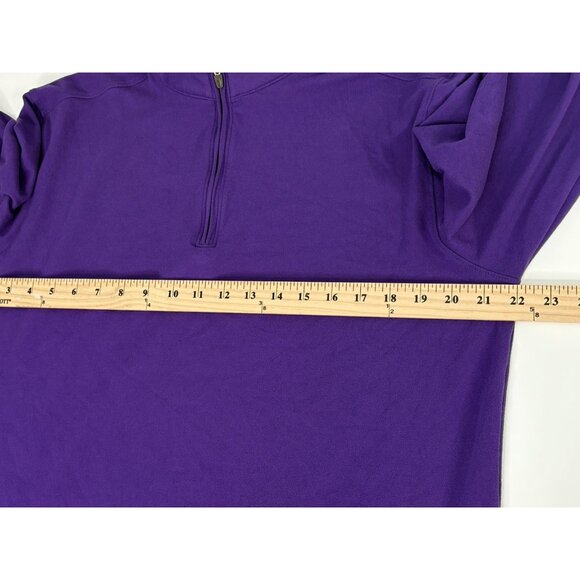 Johnnie-O Brady Microfleece ¼ Zip Men’s M Purple Performance Pullover JMKO1410 - Picture 12 of 14